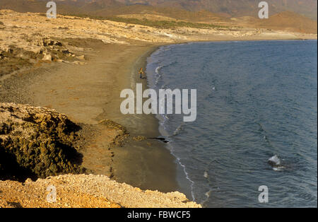 `Ensenada de los Genoveses´ cove.Cabo de Gata-Nijar Natural Park. Biosphere Reserve, Almeria province, Andalucia, Spain Stock Photo